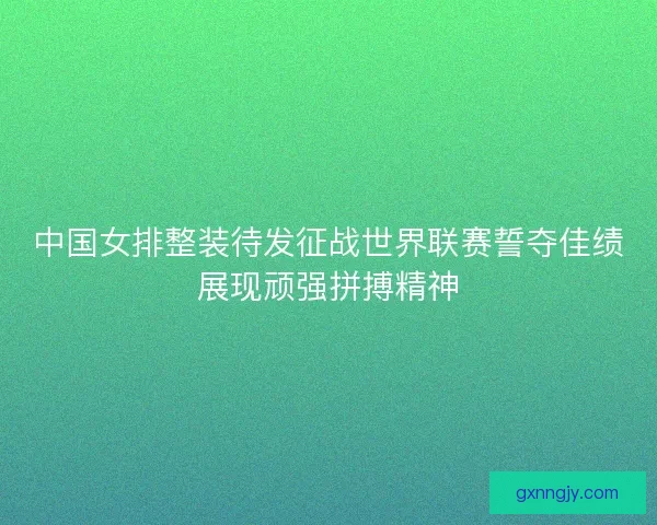 中国女排整装待发征战世界联赛誓夺佳绩展现顽强拼搏精神